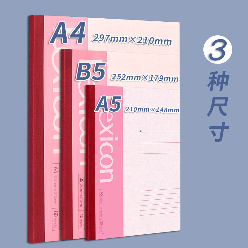 Deli Notebook B5 Large A4 Notepad Thickeneded Soft Copy A5 Simple Business