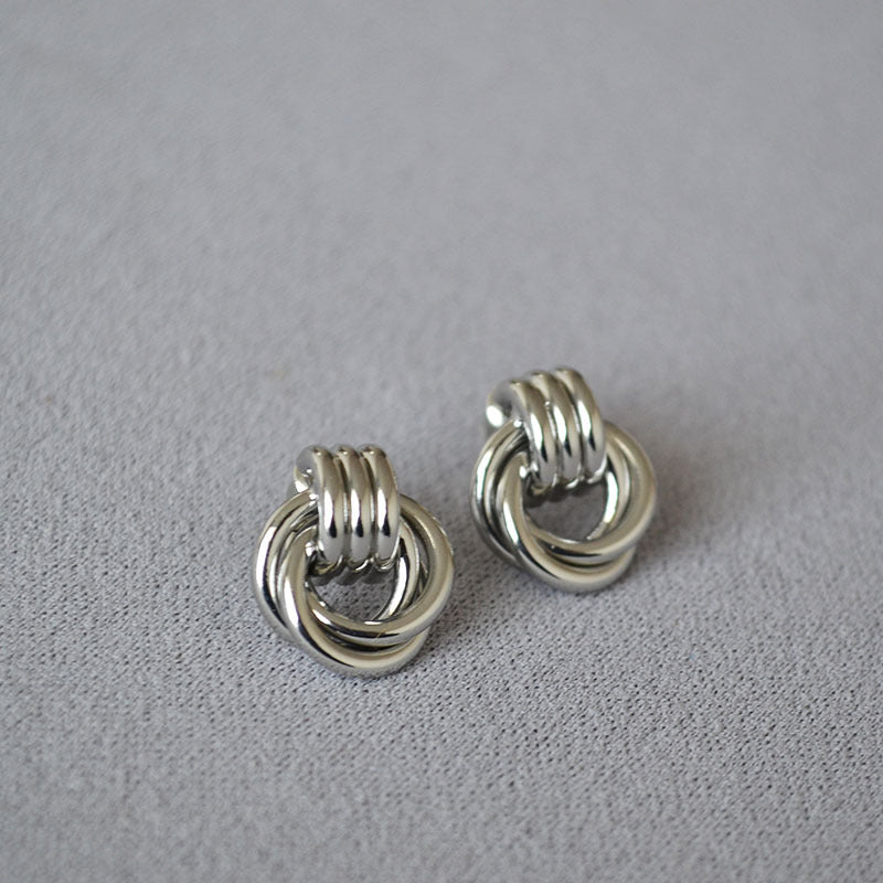 Japanese and Korean minority design simple winding double ring line brass