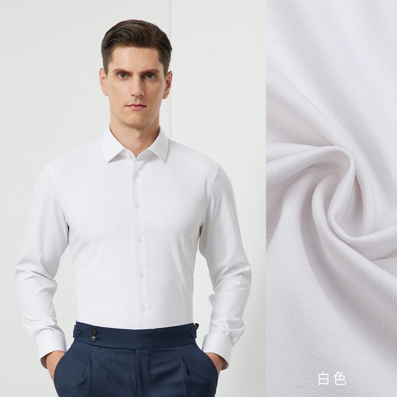 Men's Long-Sleeved Shirt Made of Sheep Wool, Machine Washable, Autumn and