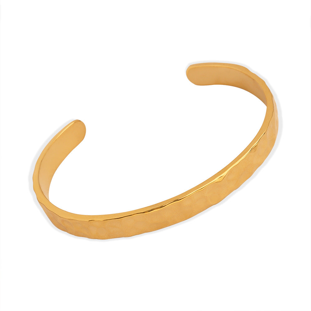 New simple personality niche design titanium steel gold-plated irregular