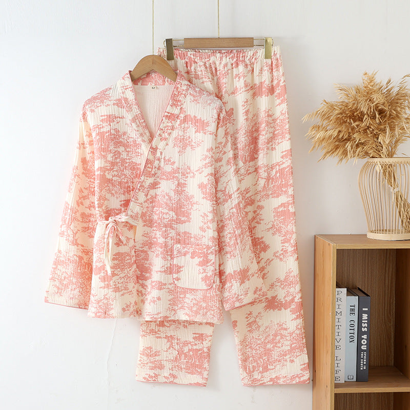 New Chinoiserie Pure Cotton Double-Layer Cotton Gauze Women's Pajamas