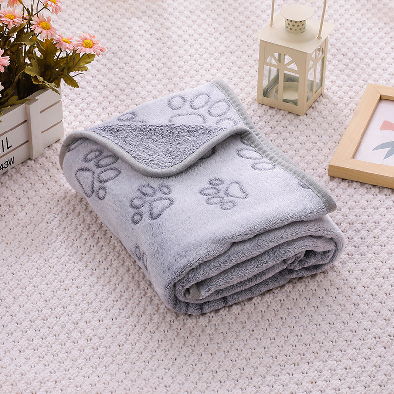 pet blanket mat cat and dog flannel blanket autumn and winter warm blanket