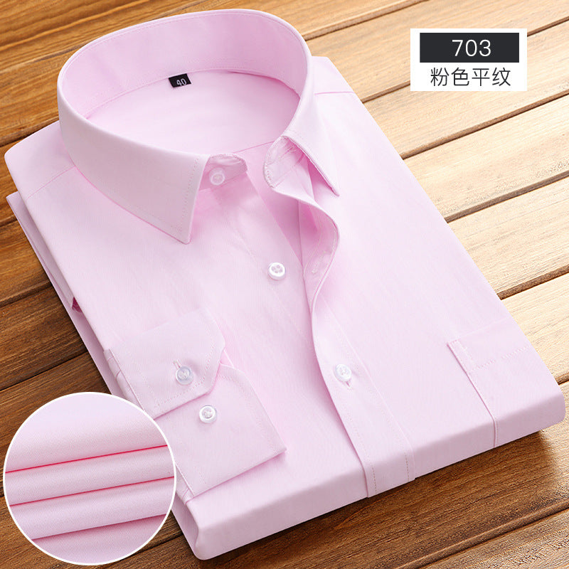 Spring and Summer New Striped Long-Sleeved Shirts for Men, Business Casual