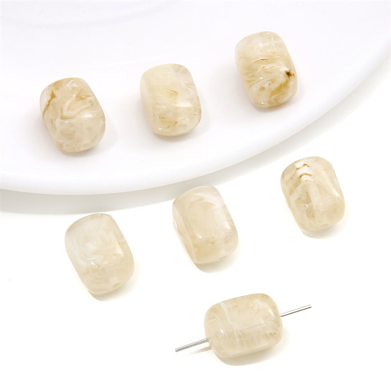 Acrylic Imitation Amber Stone Irregular Round Beads Loose Beads DIY