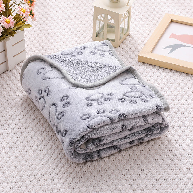 pet blanket mat cat and dog flannel blanket autumn and winter warm blanket