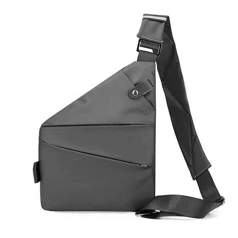 Right shoulder gun bag nylon chest bag men's lightweight simple large