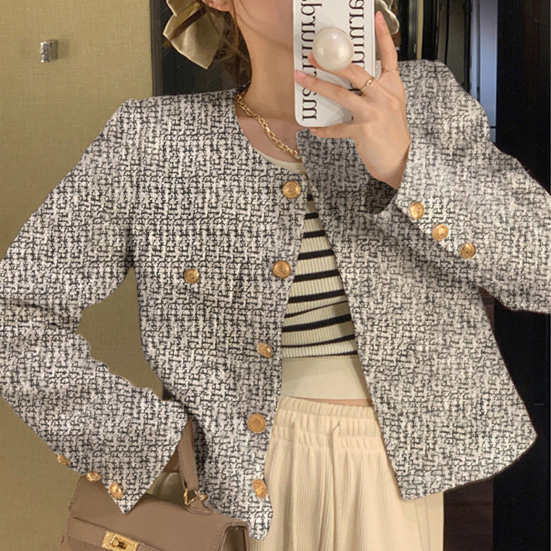 Short Small Fragrant Style Jacket for Women Spring & Fall French High-End