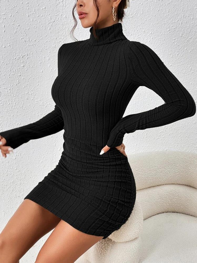 Ab480 Quality Model Spring Style Elegant Women's Polyester Long-Sleeve