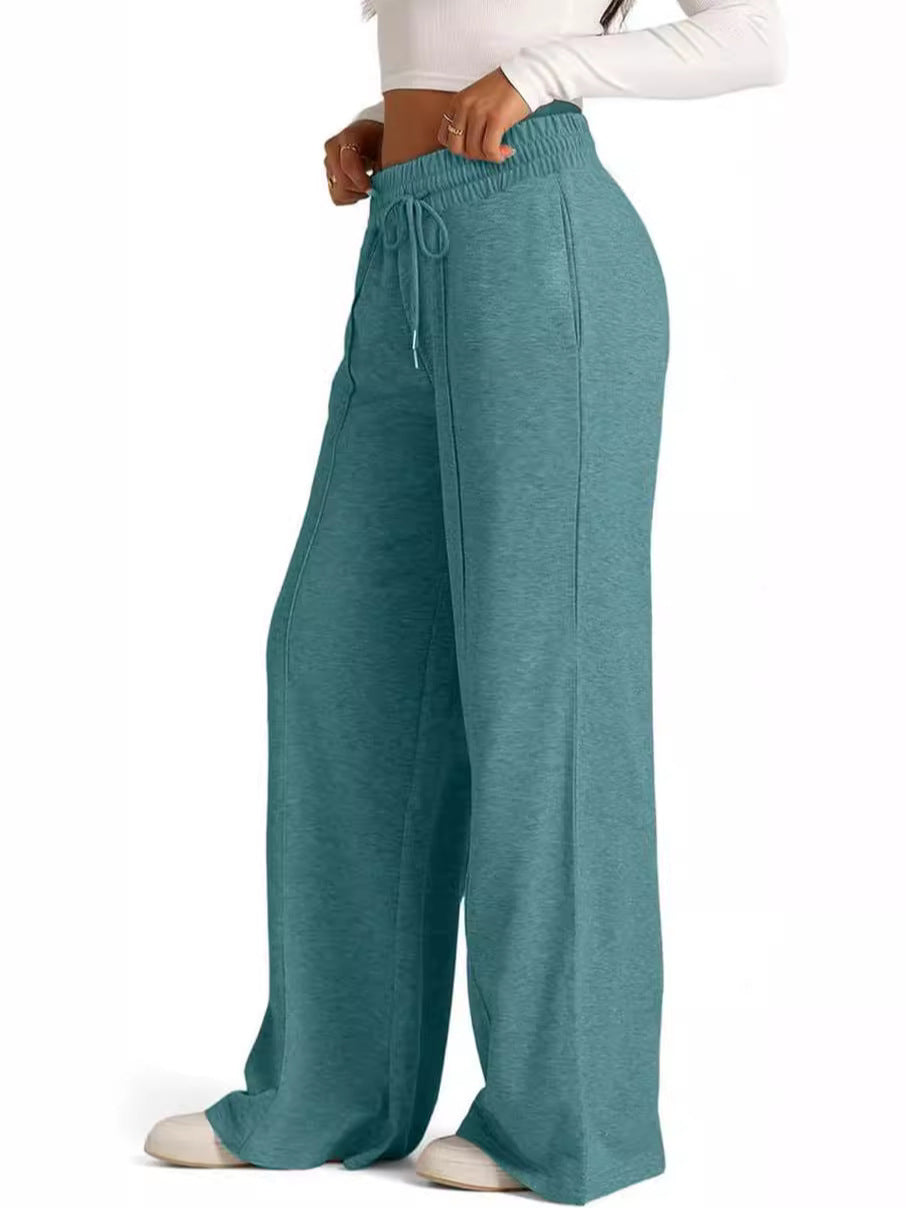 Export Temu2024 Spring and Summer Style Pure Color Casual Wide-Leg