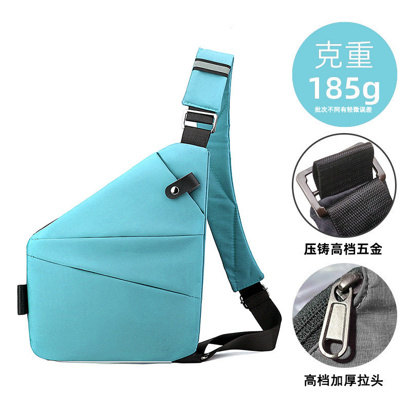 Right shoulder gun bag nylon chest bag men's lightweight simple large