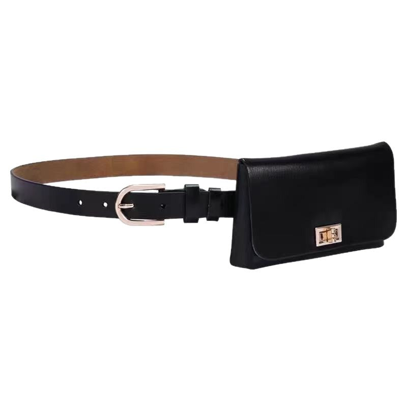 New Ladies Belt Cowhide Belt Genuine Leather Waist Bag All-match