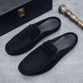 Men's Beanie Shoes, Half-Cup Breathable Toe-Toe Slip-Ons, Slip-On