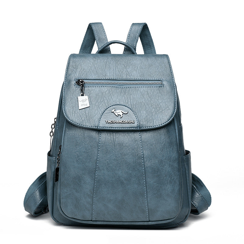 New Women's Backpack Large Capacity Soft Leather Travel Bag Fashion