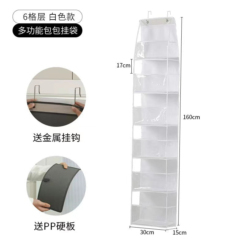 Wall-Mounted Storage Hanging Bag Behind the Door, Multi-Layered Dormitory