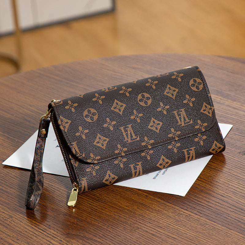 Supply Women's Clutch Bag Fashionable Letter Print Large Capacity Phone