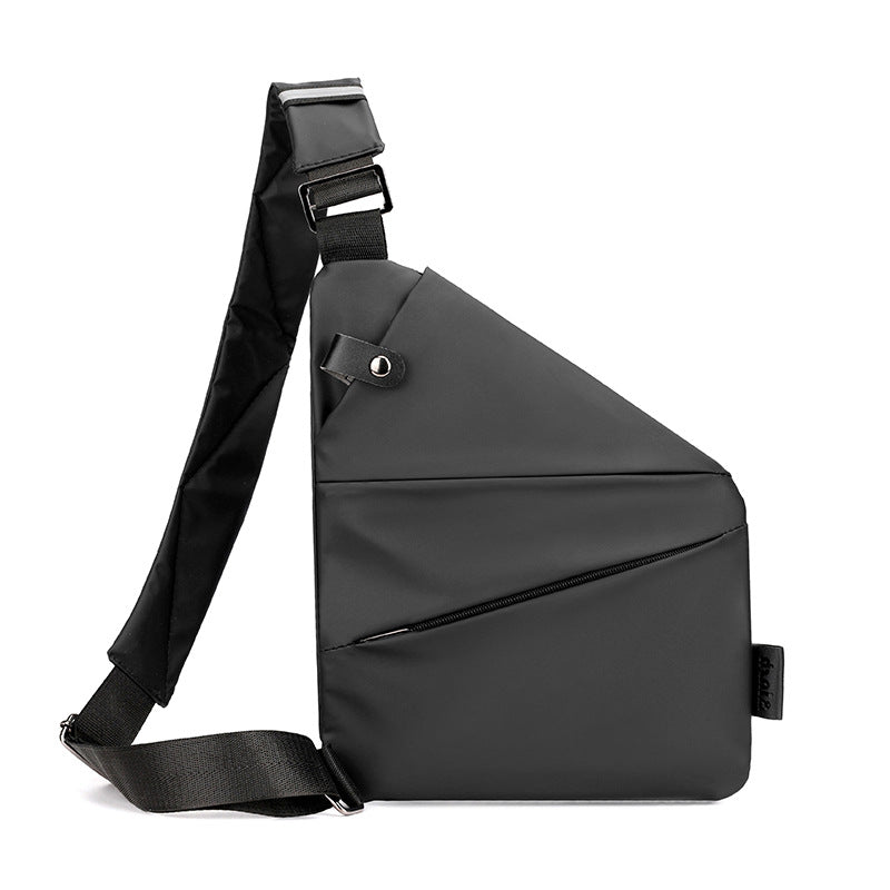 Right shoulder gun bag nylon chest bag men's lightweight simple large
