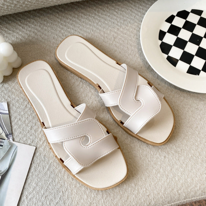 Slippers for Women Summer Outer Wear K-Style Ins Popular Shrimp Skin