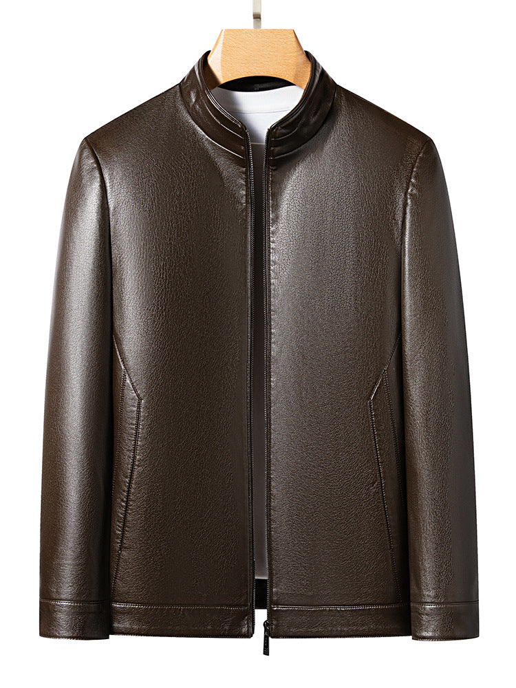 Innoobani | Popular Men's Stand Collar Ecological Leather Jacket Men's