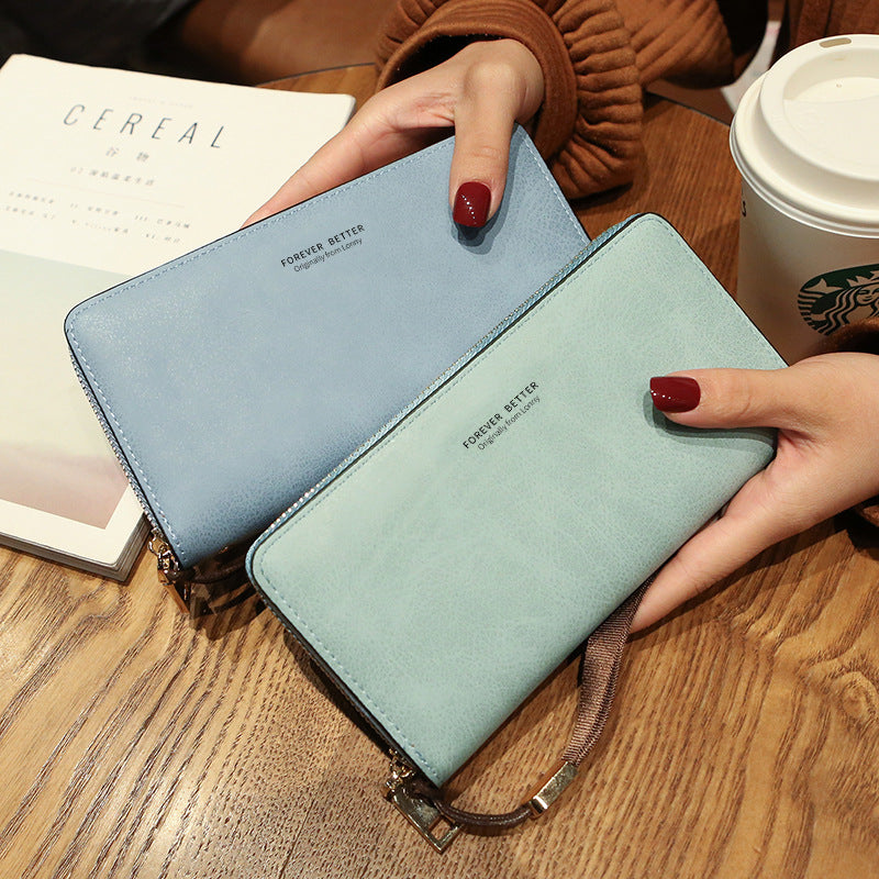 Lonny Women's Hand-Held Long Wallet Korean Style Handbag Multi-Functional