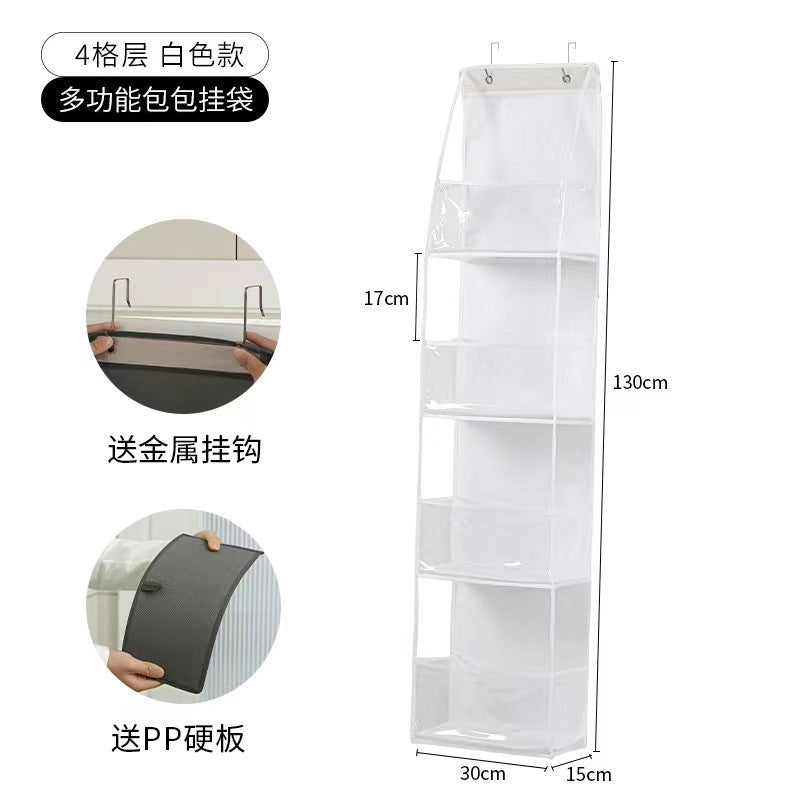 Wall-Mounted Storage Hanging Bag Behind the Door, Multi-Layered Dormitory
