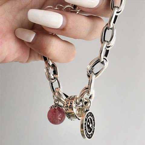 Six-pointed Star Old 925 Sterling Silver Bracelet Women's Autumn and