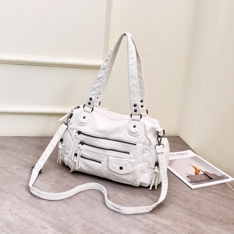 Popular Motorcycle Bag Large Capacity Retro Style Multi-Pocket Tote Bag