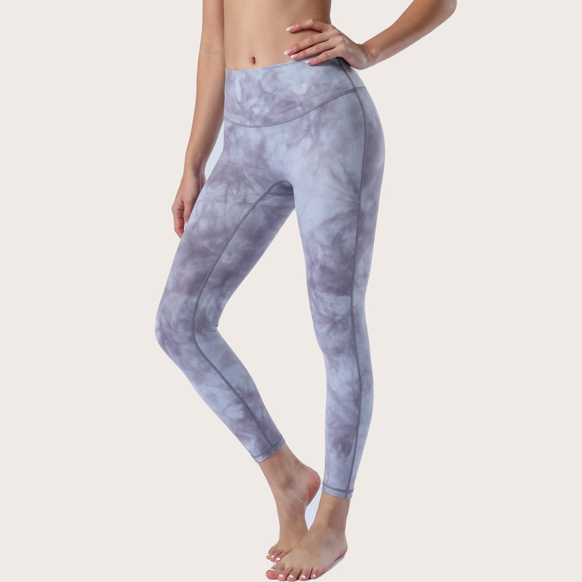 Spring and Summer New Naked Yoga Pants Women's No Embarrassment Line High