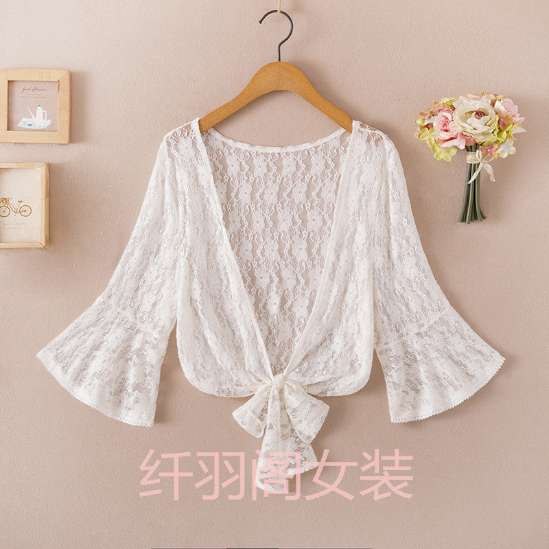 Sunscreen Cardigan Women's Spring and Summer Shawl Outer Blouse Thin