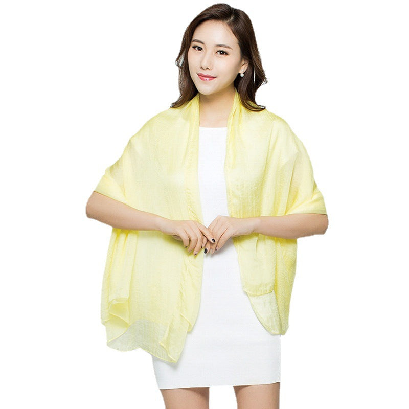 Candy Summer New Sun Protection Shawl Chiffon Imitation Silk Scarf Seaside