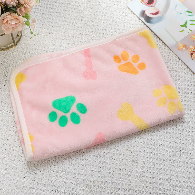 pet blanket mat cat and dog flannel blanket autumn and winter warm blanket