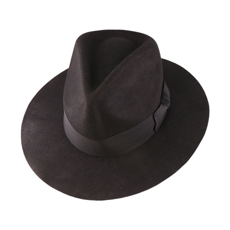 LAZADA Wool Cowboy Hat Bow Men's Jazz Hat Hot Autumn and Winter Hat