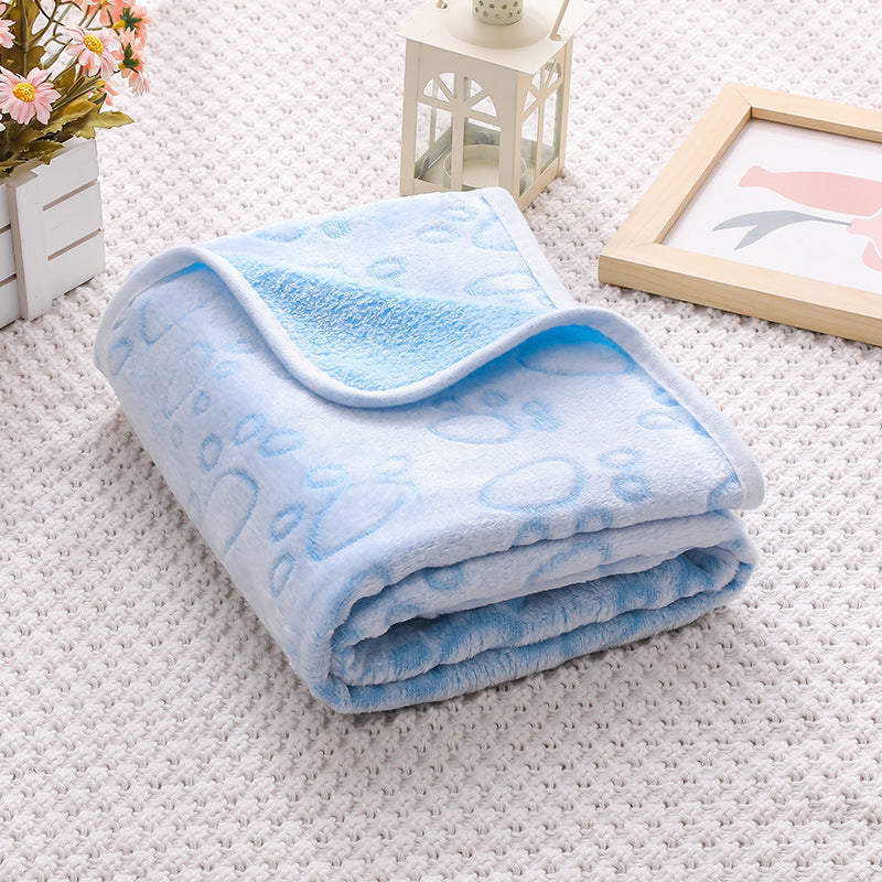 pet blanket mat cat and dog flannel blanket autumn and winter warm blanket