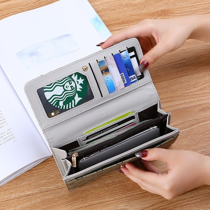 Long Wallet for Women Simple Foldableing Multi-Functional Hand Wallet Card