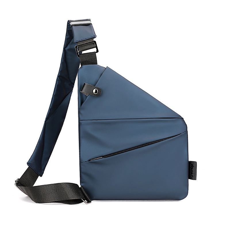 Right shoulder gun bag nylon chest bag men's lightweight simple large