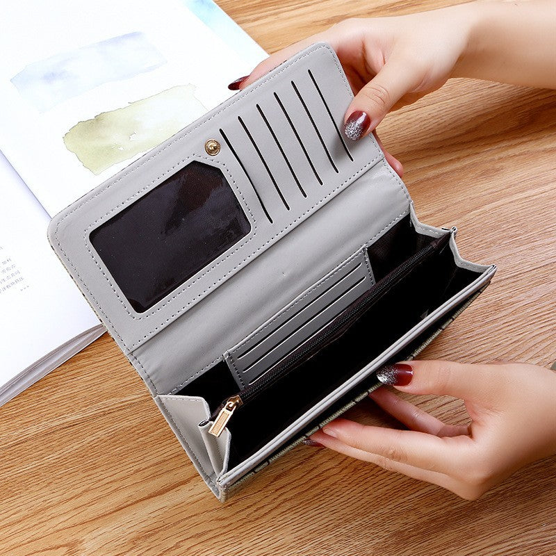 Long Wallet for Women Simple Foldableing Multi-Functional Hand Wallet Card