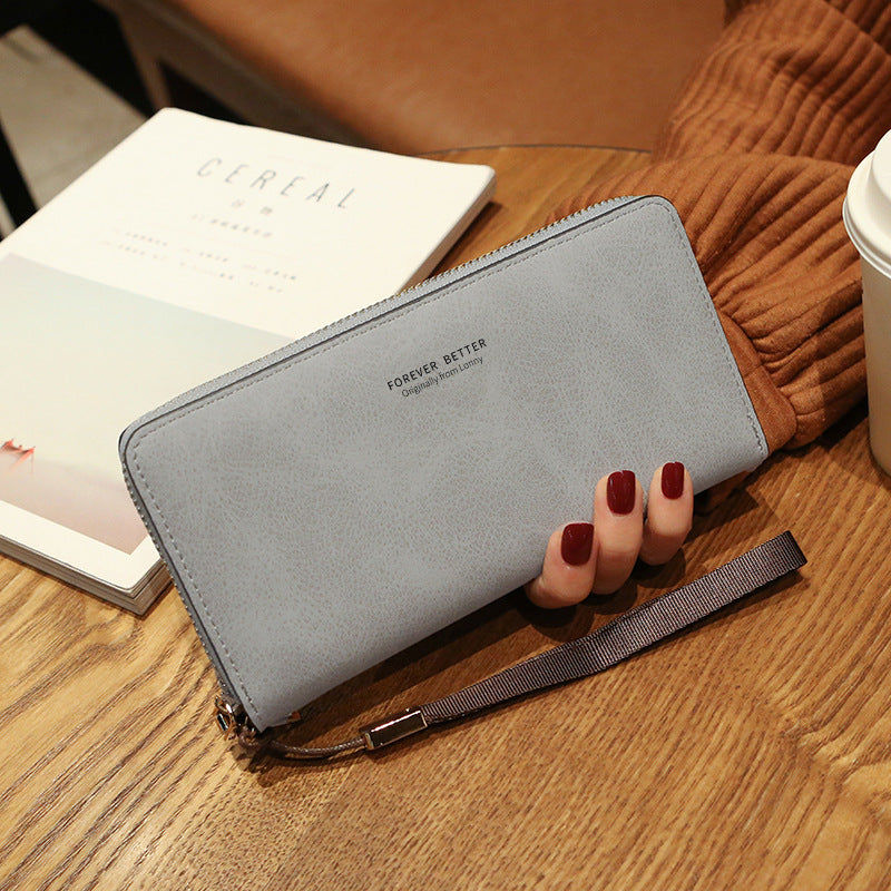 Lonny Women's Hand-Held Long Wallet Korean Style Handbag Multi-Functional