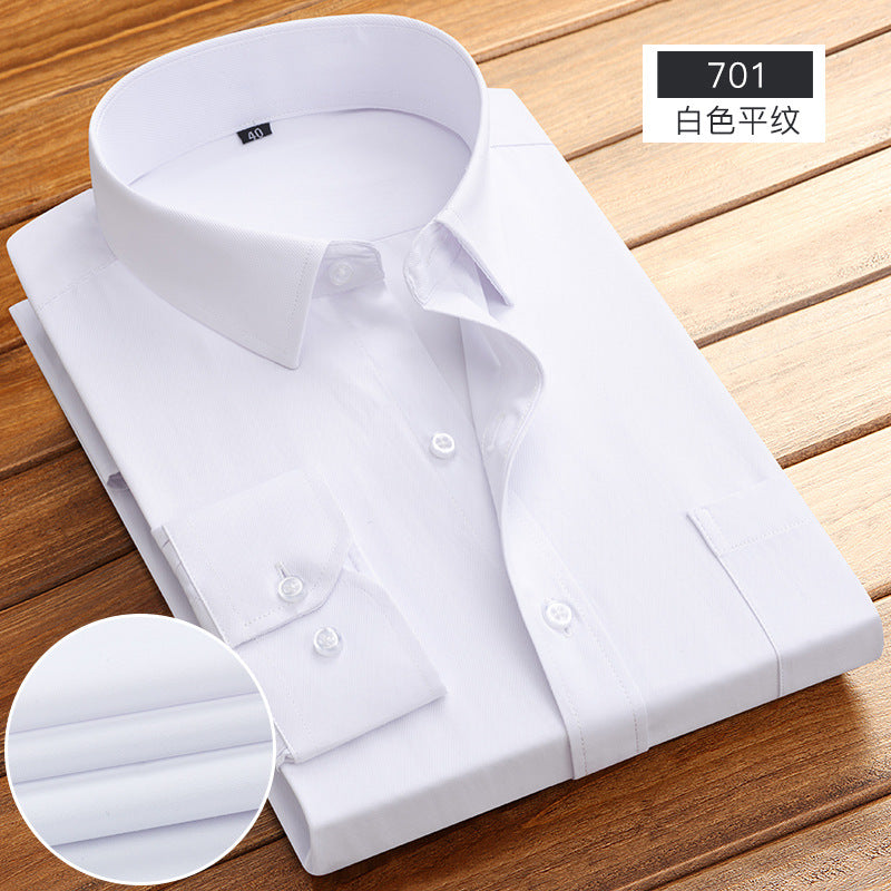 Spring and Summer New Striped Long-Sleeved Shirts for Men, Business Casual