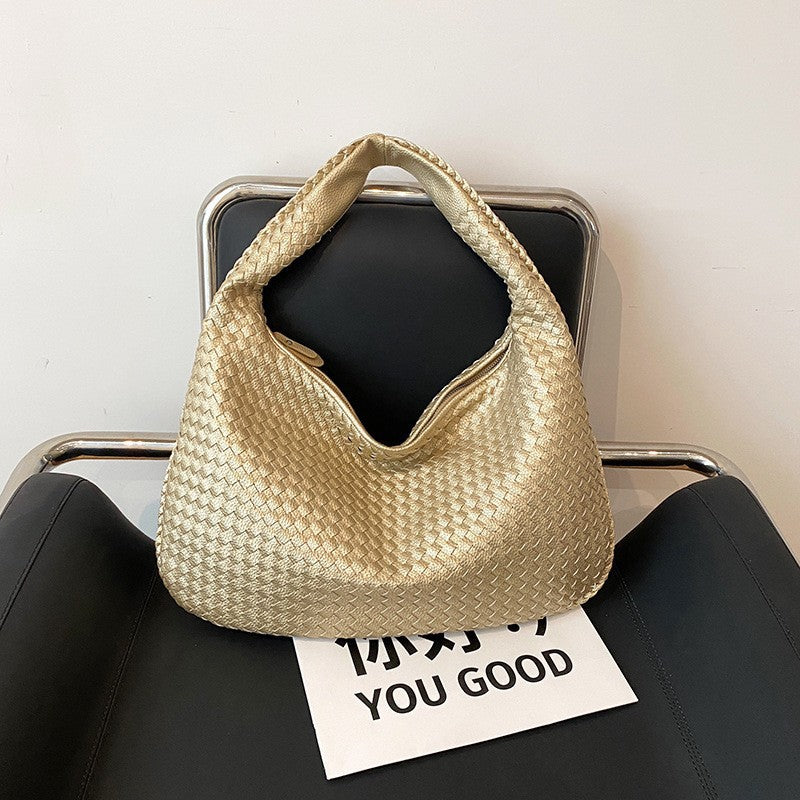 Woven Women's Bag Dumpling Bag New Simple Big Brand Shoulder Bag Autumn