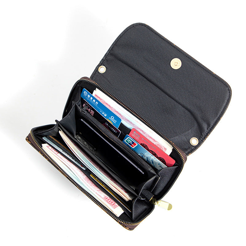 Supply Women's Clutch Bag Fashionable Letter Print Large Capacity Phone