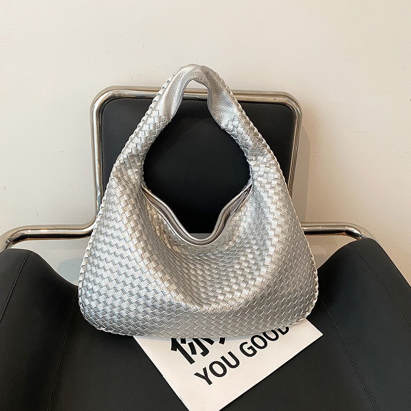 Woven Women's Bag Dumpling Bag New Simple Big Brand Shoulder Bag Autumn