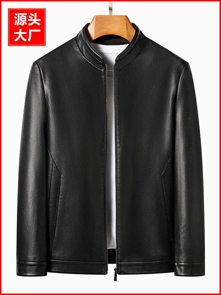Innoobani | Popular Men's Stand Collar Ecological Leather Jacket Men's