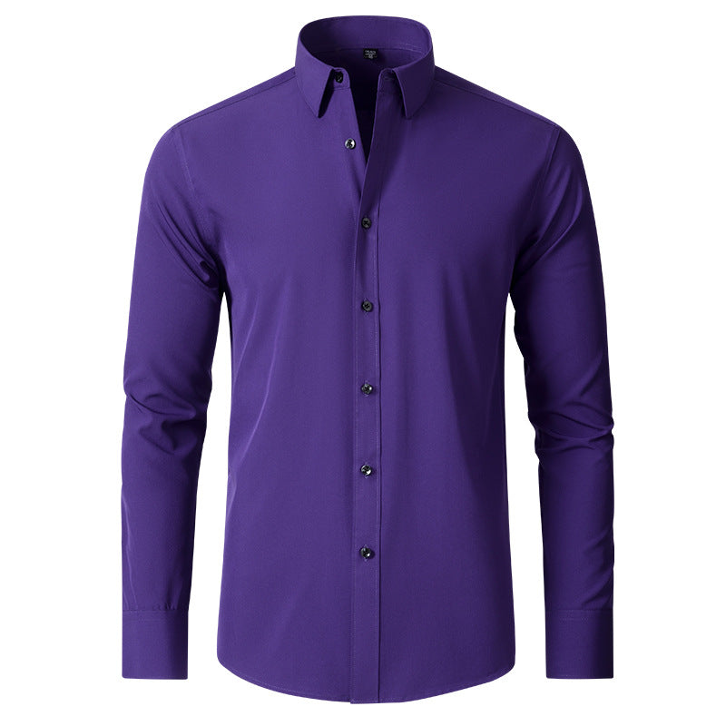 Four-Way Stretch Shirt Men's Shirt Wrinkle-Free and Anti-Wrinkle Export