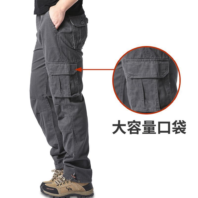 Spring and Autumn Cotton Crane Pants Plus Size Pants Site Work Pants Men's