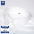 High-grade Silk White Shirt Men's Long-sleeved Business Dress Stretch