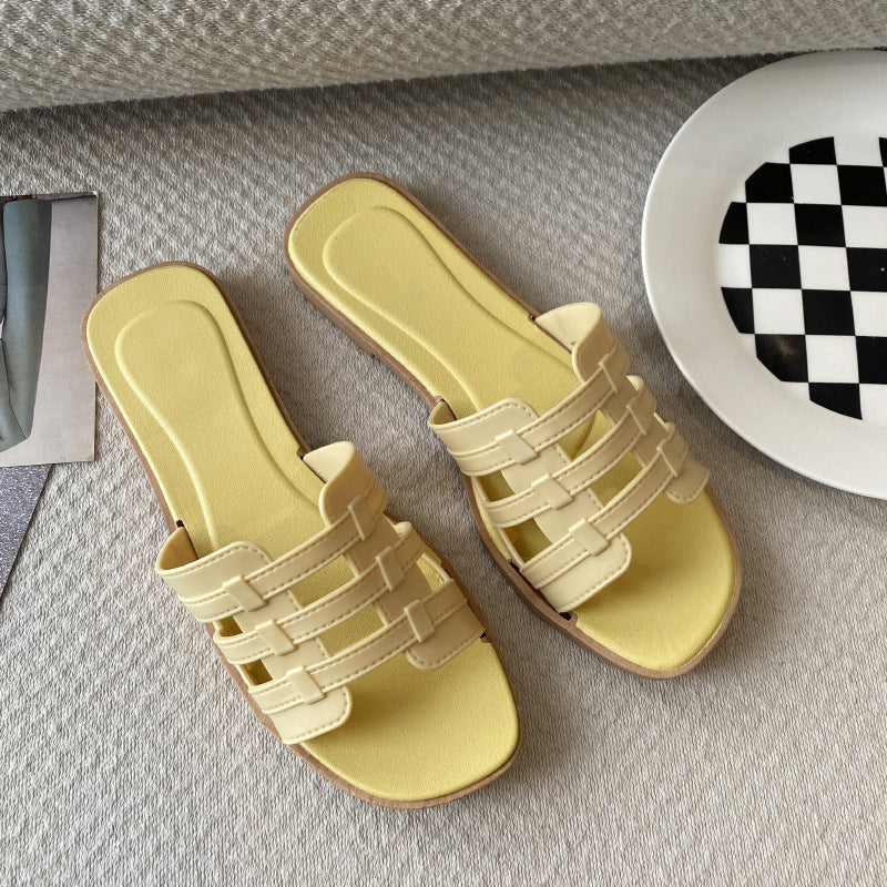 Slippers for Women Summer Outer Wear K-Style Ins Popular Shrimp Skin