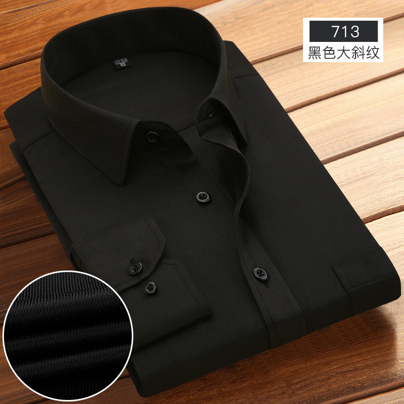 Spring and Summer New Striped Long-Sleeved Shirts for Men, Business Casual