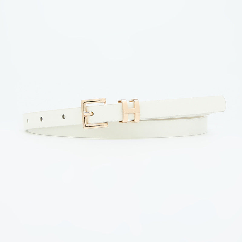 New Hot-Selling I-Buckle Thin Belt for Women, Fashionable, High-End