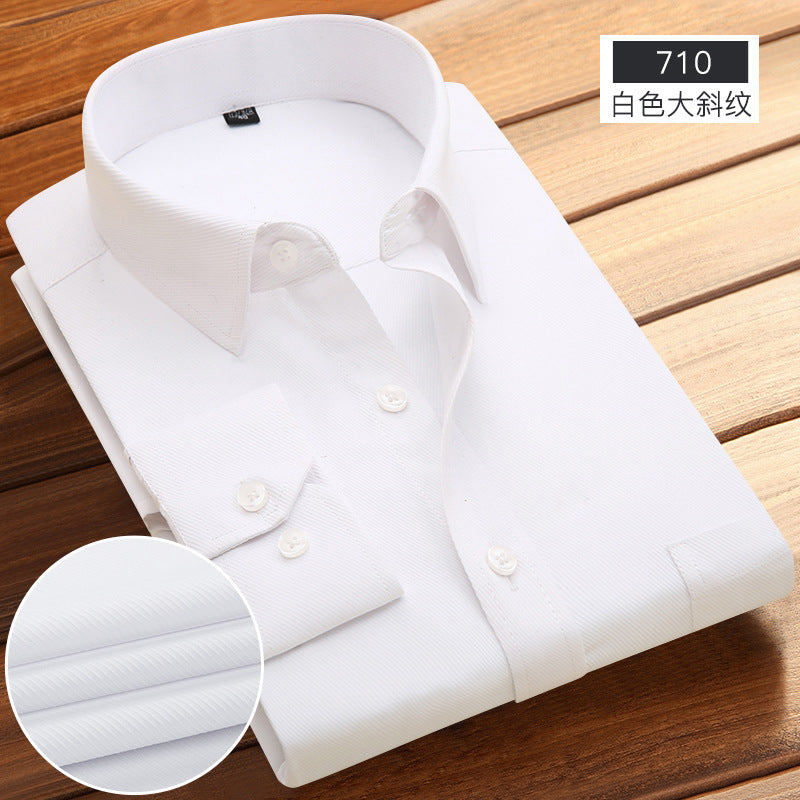Spring and Summer New Striped Long-Sleeved Shirts for Men, Business Casual