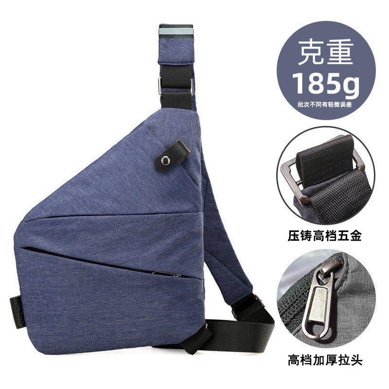 Right shoulder gun bag nylon chest bag men's lightweight simple large