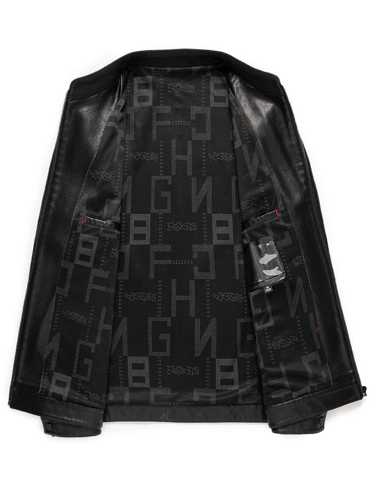 Innoobani | Popular Men's Stand Collar Ecological Leather Jacket Men's
